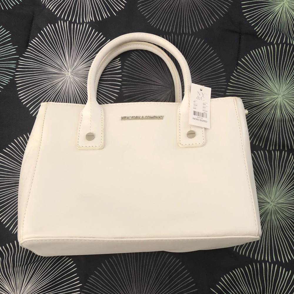 White satchel purse NWT